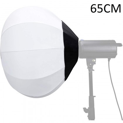 GS Lantern Globe Softbox Easy Fold 65cm for LED Light/Studio Flash/Strobe Moonlight with Bowen Mount